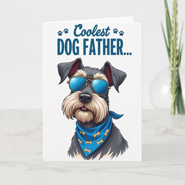 Bearded Dog Fathers Day Card (Front)