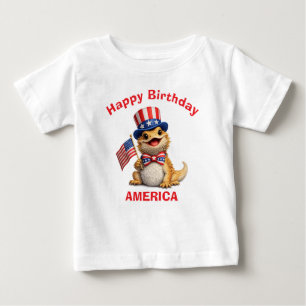 Bearded Dragon (3a) Patriotic Kid T-Shirt