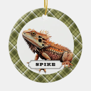 Bearded Dragon Ceramic Circle Ornament