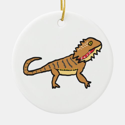 Bearded Dragon Ceramic Ornament