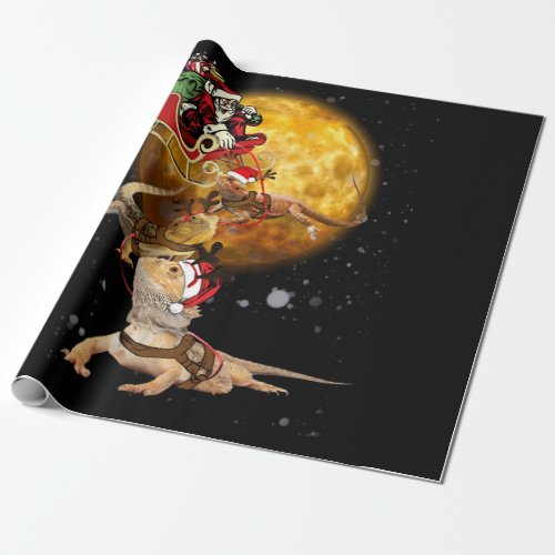 Bearded Dragon Christmas For Reptile Lover Wrapping Paper