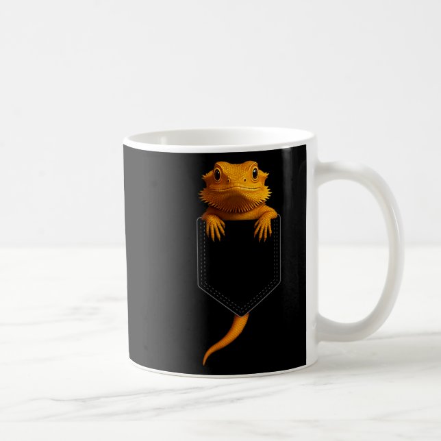 Bearded Dragon Cket Cute Exotic Lizard Reptile Pet Coffee Mug (Right)