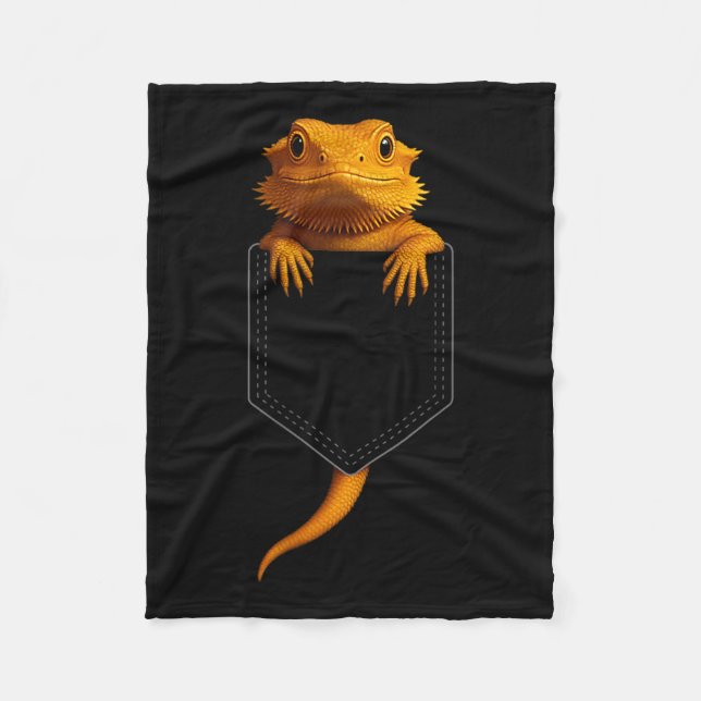 Bearded Dragon Cket Cute Exotic Lizard Reptile Pet Fleece Blanket (Front)