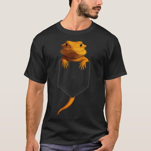 Bearded Dragon Cket Cute Exotic Lizard Reptile Pet T-Shirt (Front)