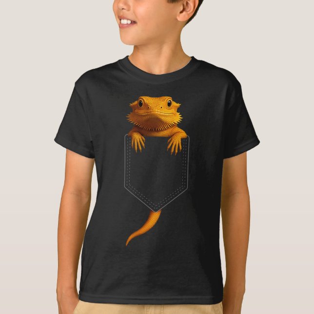 Bearded Dragon Cket Cute Exotic Lizard Reptile Pet T-Shirt (Front)