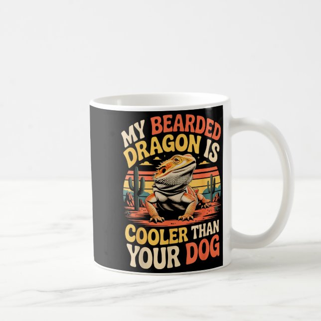 Bearded Dragon Cooler Reptile Animal Beardie Beard Coffee Mug (Right)