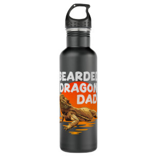 Bearded Dragon Dad Lizard Herpetologist Pogona Stainless Steel Water Bottle