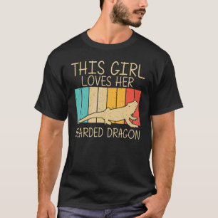Bearded Dragon For Girls Kid Reptile Iguana Lizard T-Shirt