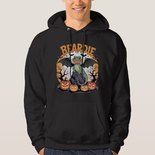 Bearded Dragon Halloween Art Hoodie (Front)