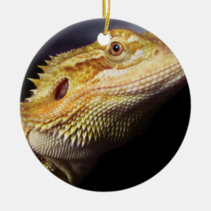 Bearded Dragon Head 2 Ceramic Ornament