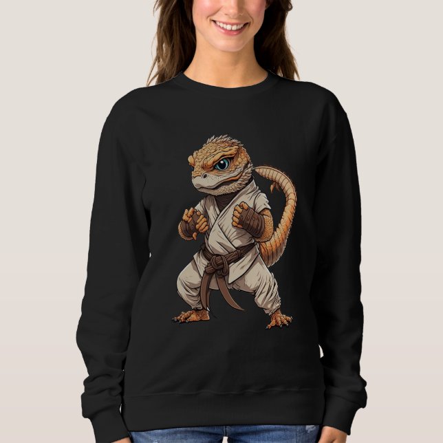 Bearded Dragon Judo Kickboxing Wrestling Karate Ma Sweatshirt (Front)