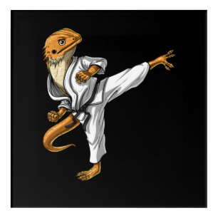 Bearded Dragon Karate Acrylic Print