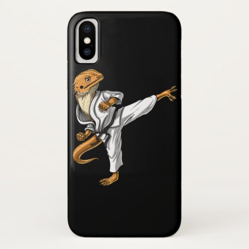 Bearded Dragon Karate iPhone X Case