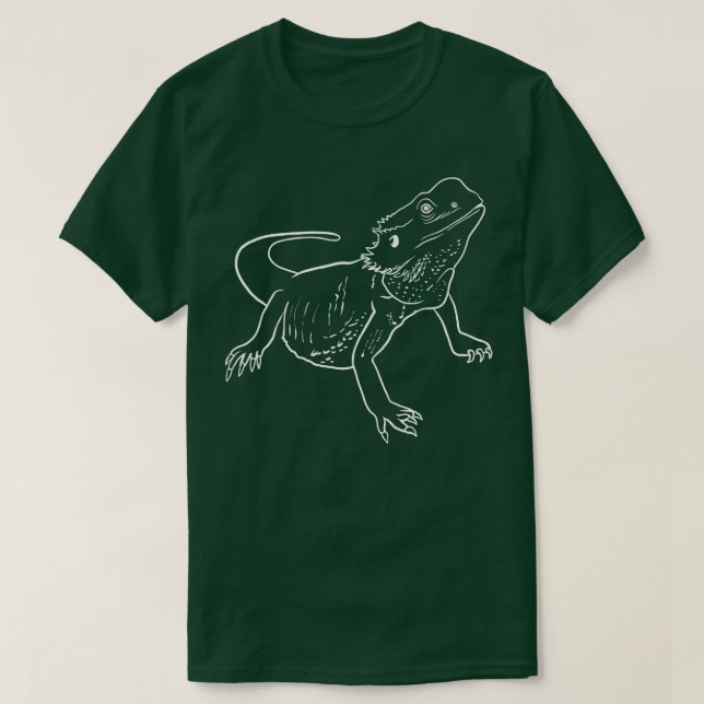 Bearded Dragon Line T-Shirt (Design Front)