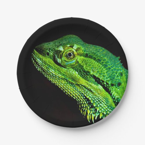 Bearded dragon lizard paper plates