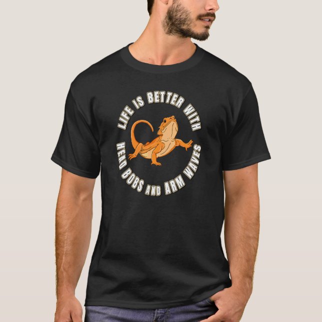 Bearded Dragon Lizard Pets Reptile T-Shirt (Front)