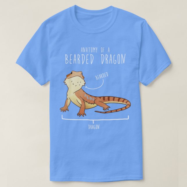 Bearded Dragon Lizard Reptile Anatomy T-Shirt (Design Front)