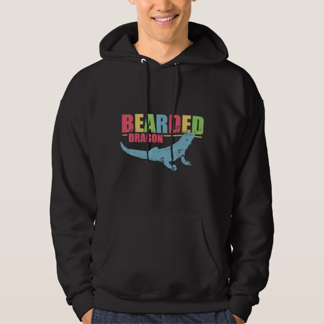 Bearded Dragon Lizard Reptile Hoodie (Front)