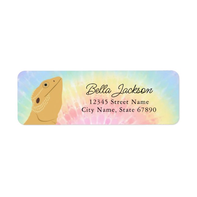 Bearded Dragon Lizard Return Address Labels (Front)