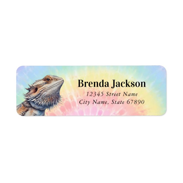 Bearded Dragon Lizard Return Address Labels (Front)