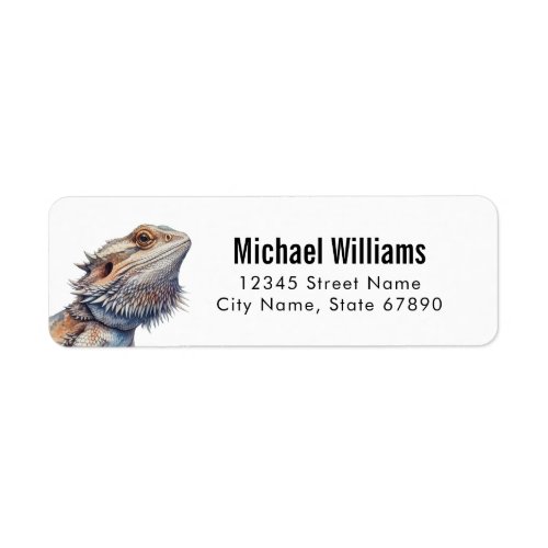 Bearded Dragon Lizard Return Address Labels