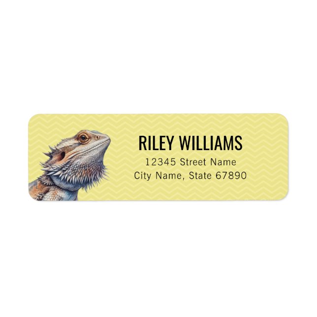 Bearded Dragon Lizard Return Address Labels (Front)