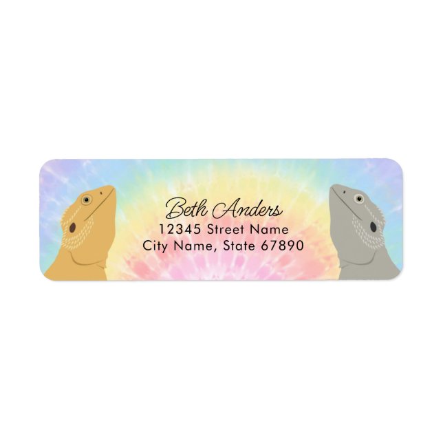 Bearded Dragon Lizard Return Address Labels (Front)