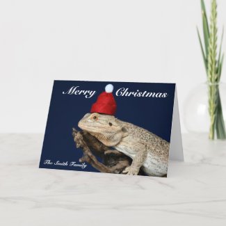 Bearded Dragon Lizard - Santa Hat Christmas