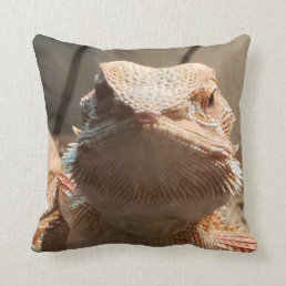 Bearded Dragon Lizard Throw Pillow