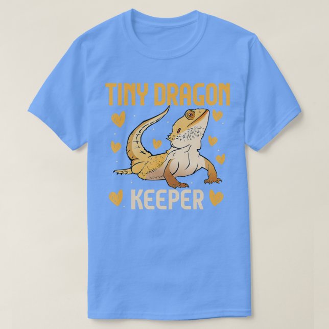 Bearded Dragon Lizard Tiny Dragon Keeper Herpetolo T-Shirt (Design Front)