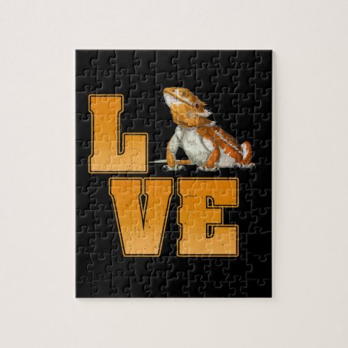 Bearded Dragon Lover I Love Bearded Dragon Jigsaw Puzzle