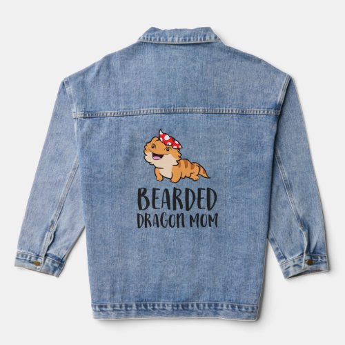 Bearded Dragon Mom Love Bearded Dragons Pullover Denim Jacket