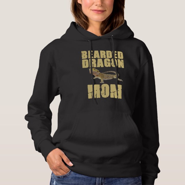 Bearded Dragon  Mom Reptiles Pet Reptile Owner Gra Hoodie (Front)