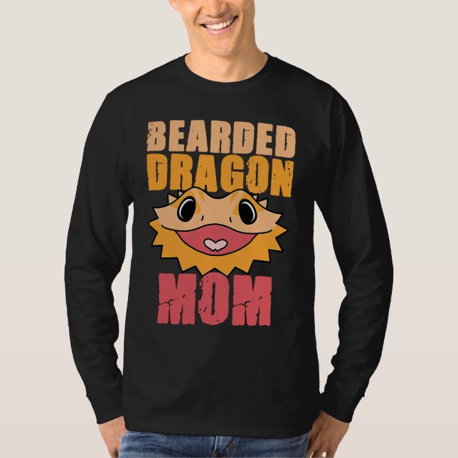 Bearded Dragon  Mom Reptiles Pet Reptile Owner Gra T-Shirt (Front)