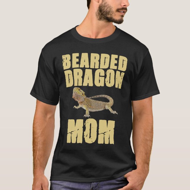 Bearded Dragon  Mom Reptiles Pet Reptile Owner Gra T-Shirt (Front)