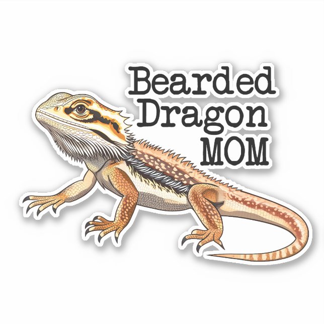  Bearded Dragon Mom Sticker (Front)