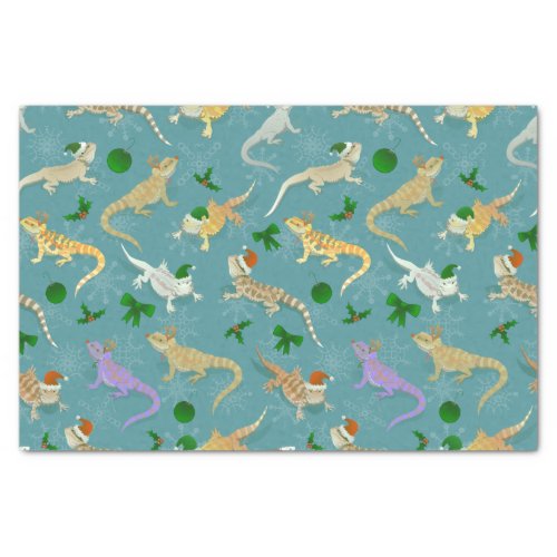 Bearded Dragon Morph Holiday Ice Tissue Paper