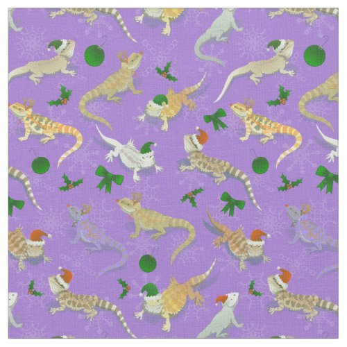 Bearded Dragon Morph Holiday Purple Fabric