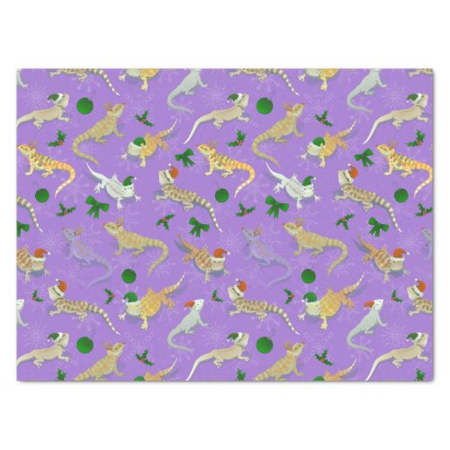 Bearded Dragon Morph Holiday Purple Tissue Paper