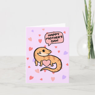 Bearded Dragon Mother's Day Card