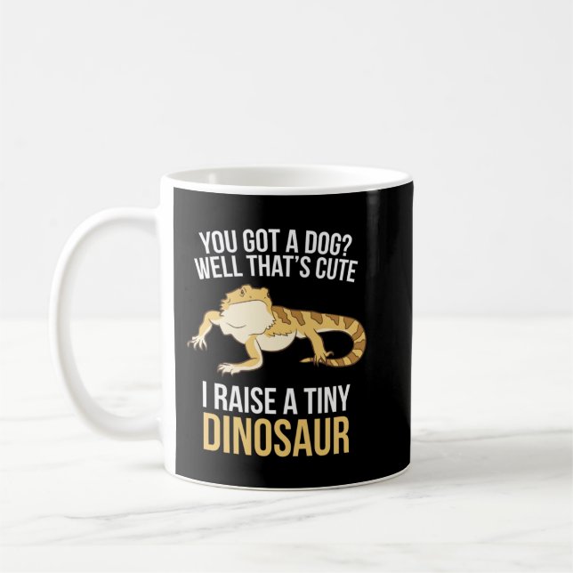 Bearded Dragon Owner I Raise A Tiny Dinosaur Pullo Coffee Mug (Left)
