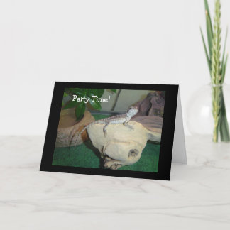 Bearded Dragon Party Time Card