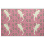 Bearded Dragon playing in Cactus Fabric