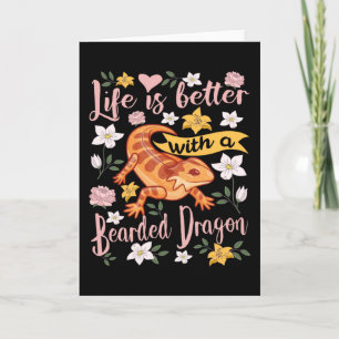 Bearded Dragon Pogona Saying Card