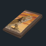 Bearded dragon (Pogona Vitticeps) on rock, Trifold Wallet<br><div class="desc">Bearded dragon (Pogona Vitticeps) on rock,   | Don Farrall | AssetID: 73552616</div>