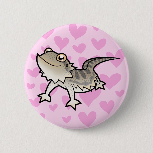 Bearded Dragon / Rankin Dragon Love Button (Front)