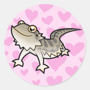 Bearded Dragon / Rankin Dragon Love Classic Round Sticker