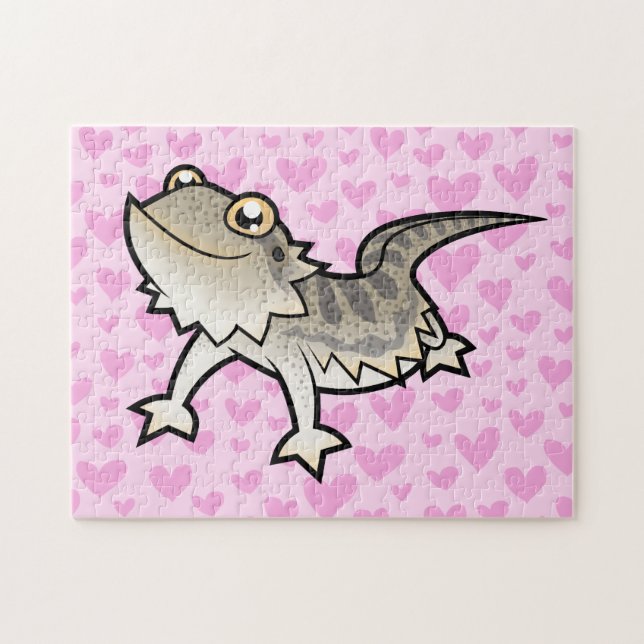 Bearded Dragon / Rankin Dragon Love Jigsaw Puzzle (Horizontal)