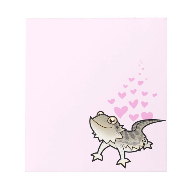 Bearded Dragon / Rankin Dragon Love Notepad (Front)