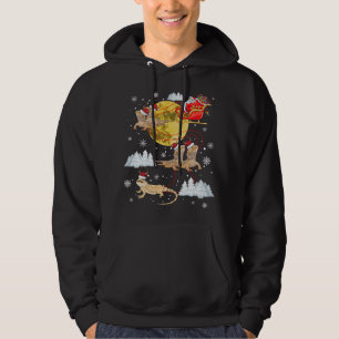 Bearded Dragon Reindeer Christmas Pajama Santa Xma Hoodie